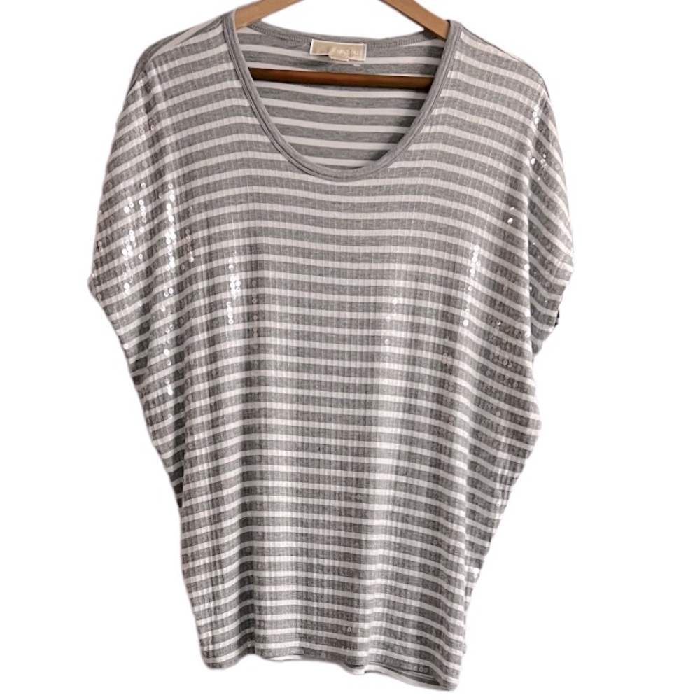 NWOT MICHAEL KORS striped sequin top.
